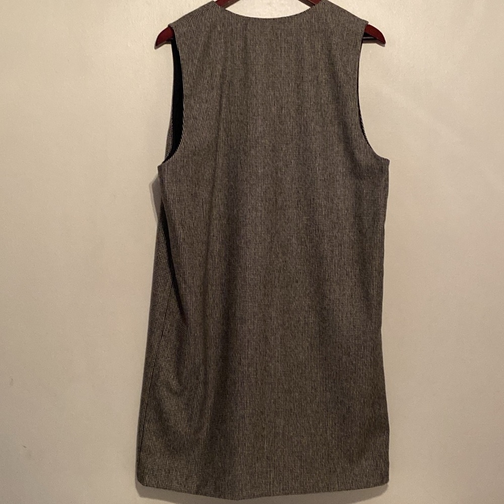Joan Leslie Vintage Black  & White Houndstooth Wool Button-Down Dress size 12 - Picture 6 of 12